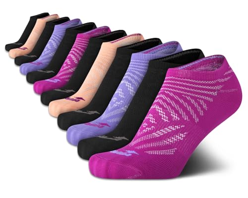 Avia Womens No Show Socks - 12 Pack Soft Stretch Moisture Wicking Athletic Low Cut Socks for Women (Size 4-9 Extended: 9-12) Size 4-9 Bright Colors