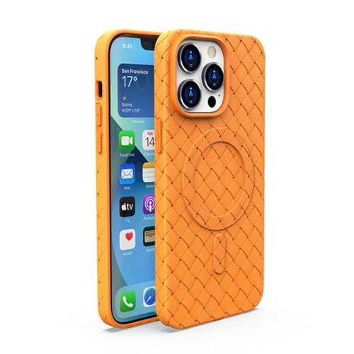 Coque silicone jaune iPhone 14 Pro Max chargeur magnétique sans fil antichoc