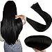 Produktbild Easyouth Kleber in Den Haar Verlängerungen Menschenhaar Vollen Kopf 18" 80g 40Pcs Pro Paket Farbe #1B Aus Schwarz Art Und Weisehaar Tape im Haar