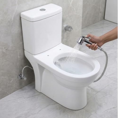 Image of Colston Premium Health Faucet for Bathroom | Made of ABS & SS 304 | Comes with 1.25-Meter Stainless Steel Tube | Wall Mounted Jet Spray for Toilet
