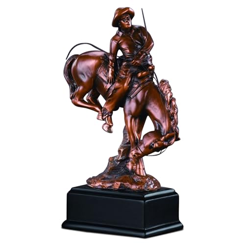 Estatua de Vaquero con Caballo en Bronce