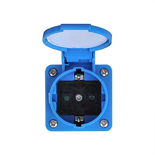 ProPlus 373519 CEE Adapter auf Schuko Steckdose 16A – Für Camping, Caravan, Wohnmobil und Boot – IP44 – Blau – Ansicht 5