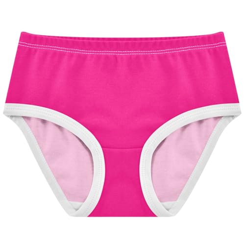 Joisal Pattern Toddler Girls Underwear 2t Cotton Little Girl Panties Rose Hotpink Kids Briefs Undies