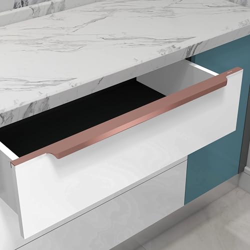 Image of Plantex Profile Handle for Kitchen Cabinet /30 Inch Aluminium Drawer Profile Handle /Wardrobe Pull Handle for Home /Office /Hotel - Pack of 1 (Rose Gold)