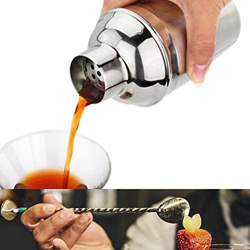 Kit con Soporte para Barra, coctelera y Set para Mezclar Bebidas - Herramientas de Barra, coctelera, el Mejor Kit de Barman para Principiantes, Utensilios de Cocina