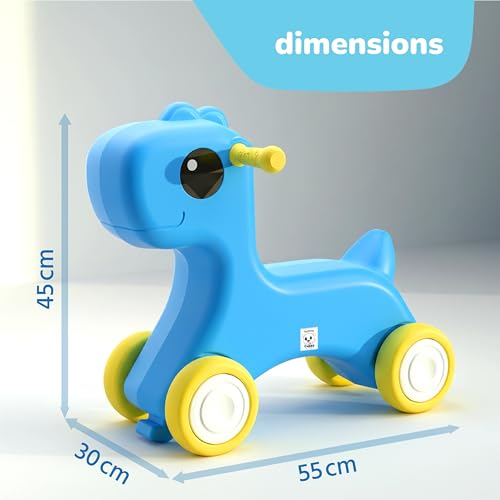 Image of Lifelong Cuppy Horse Rideon for Kids 1+ Yrs|Sturdy, Round Edges Push Ride|Safe & Durable, Load Capacity 35kg|Indoor & Outdoor Play Toy Vehicle for Boys & Girls (LLCHR03)