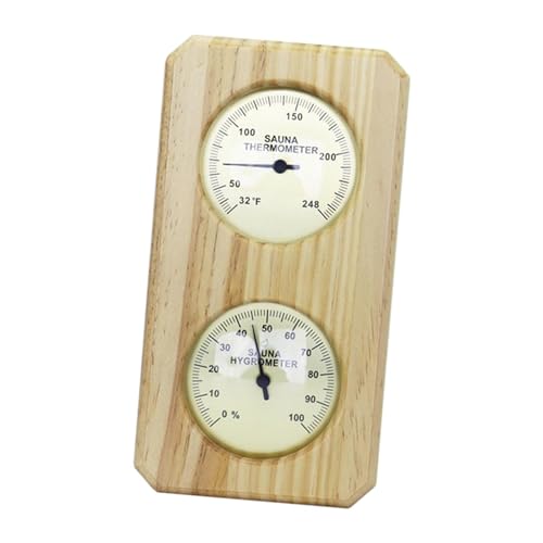 Baoblaze Thermomètre hygromètre en Bois pour Sauna, hygromètre, thermomètre, hygromètre, équipement pour Salle de Bain, Chambre de bébé, Chambre à Coucher