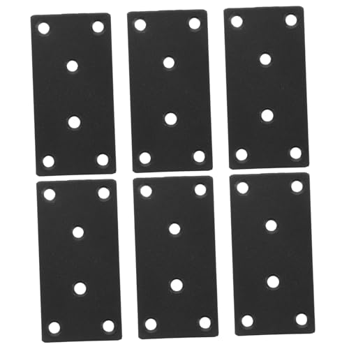 SOIMISS 6 Juegos De Soportes De Reparación De Metal Planos Soportes De Placa Plana Y Rectos Placas De Reparación Para Madera Soportes De Refuerzo Planos Y Rectos Soportes De Placa De