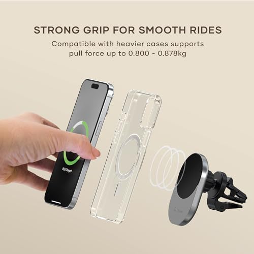 Image of Satechi Qi2 Wireless Car Charger, Travel Friendly Car Phone Mount Charger for Air Vents, 15W Fast Chargers, for iPhone 17 to 12 Series