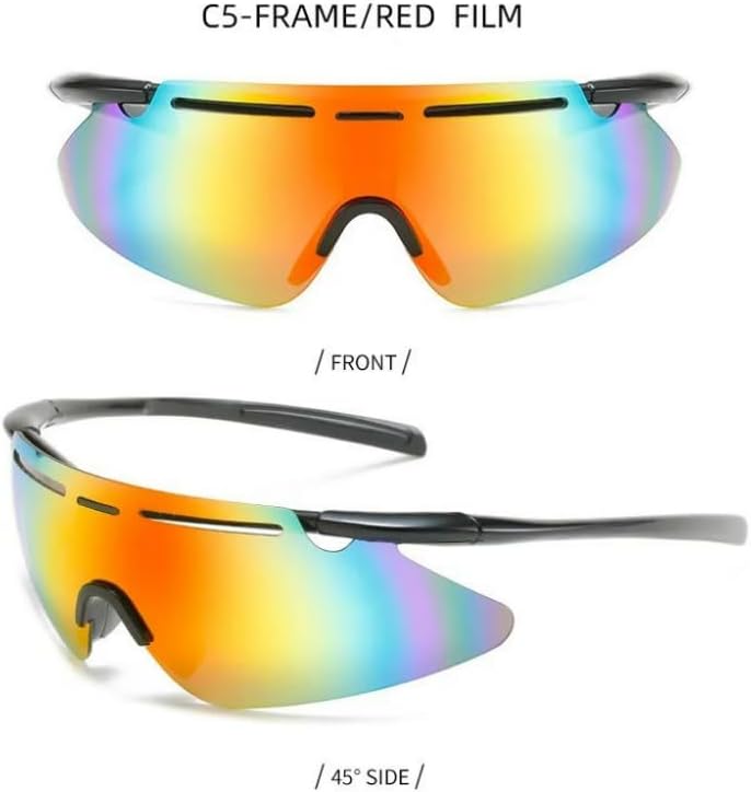 Universal Fit Wraparound UV400 Protected Sports Sunglasses for Men Women Cycling Baseball Riding Tennis Lightweight Goggles - Image 2