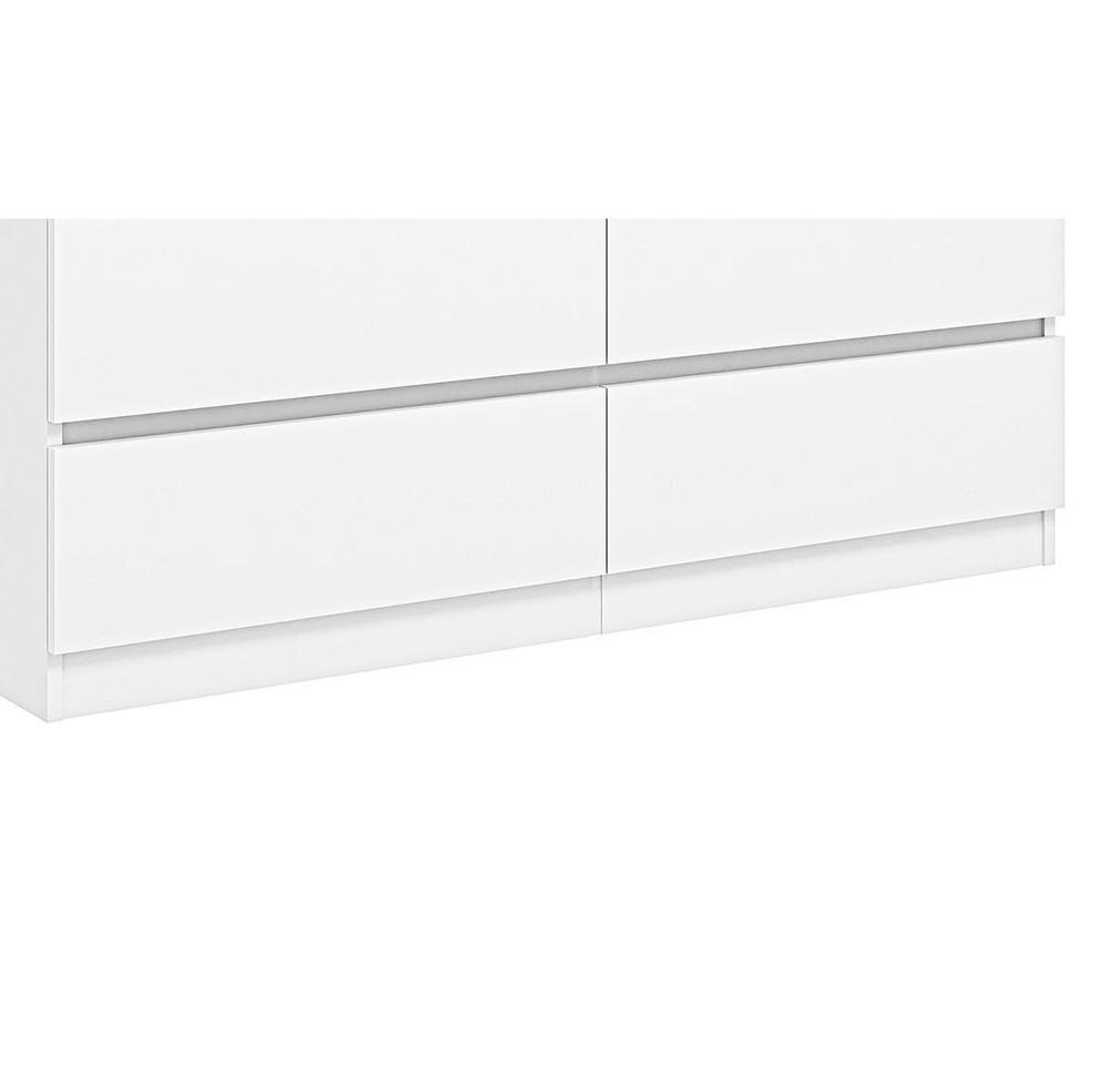 VERYKE White 6 Drawer Dresser for Bedroom,Chest of Drawers with No-Handle Design for Closet,Modern Wood Dresser Bedroom Storage Furniture : Home & Kitchen