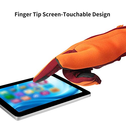 Luvas de ciclismo, Andoer Luvas de dedo completo para tela sensível ao toque para homens, mulheres,