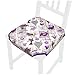 Cuscino Sedia Morbido Lavanda Universale Alette Fissaggio Coprisedia Cucina Lavabile Mod.ROSA171