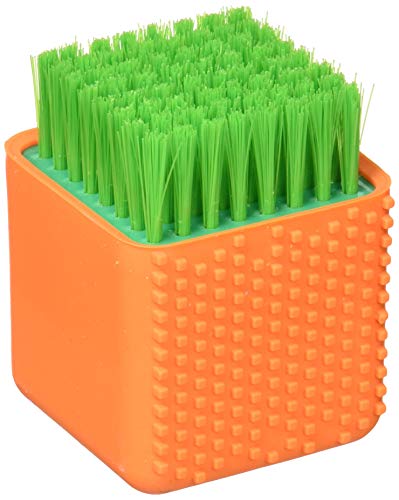 LETOOR Silicone Laundry Soft Hair Cleaning Brushed Shoe, 3 inch, Orange