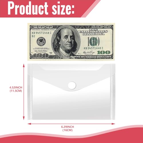 image for Vmiapxo 40 Pack Stamp and Die Storage Pockets, Reusable Small Plastic 