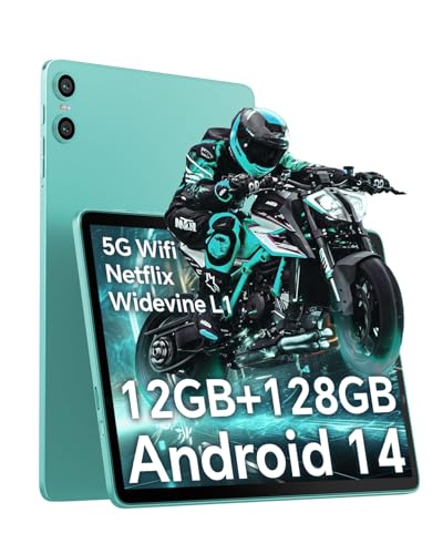 ODEA Tablet 10 Pulgadas Android 14, A10 Tablet 12GB RAM + 128GB ROM(TF 1TB), Octa Core 2.0GHz, 6000mAh/5G WiFi/BT5.0/1280 *...