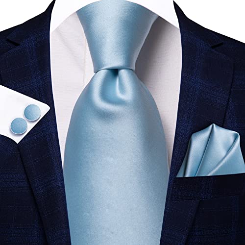 Image of Dubulle Mens Paisley Floral Silk Tie for Men Striped Necktie and Pocket Square Cufflinks Set Wedding Business
