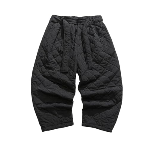 Men's Winter Thick Quilted Harem Pants Chinese Style Warm Trousers Male Harajuku Sweatpants Jogging Pants