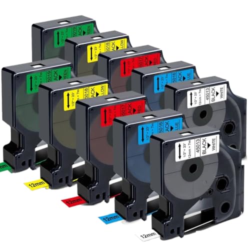 10pk 45013 12mm{D1 Tapes 45013 45017 45018 45019 LM160 280xv^[Ŏgp45018 45019(Multiple colors)