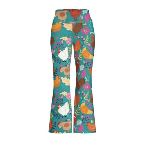 Flared Yoga Pants Casual Bootcut High Waist Leggings Lightweight Long Sweatpants for Girls 5-14Y4