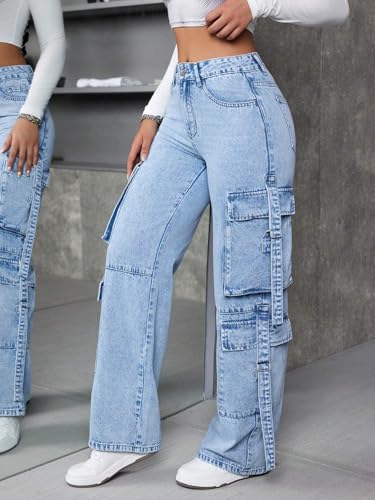 Women's Mid-Rise Jean Denim Pants With Pockets And Straight-Leg3