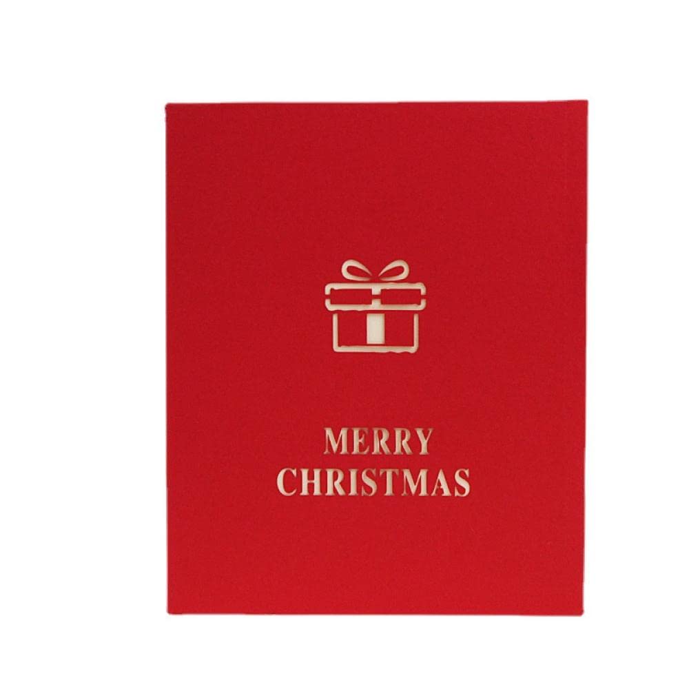 LZHLMCL Three Dimensional Greeting Cards Christmas Three Dimensional Christmas Cards 3D Paper Carving Hollow Postcards Blessing Small Cards Christmas Gifts