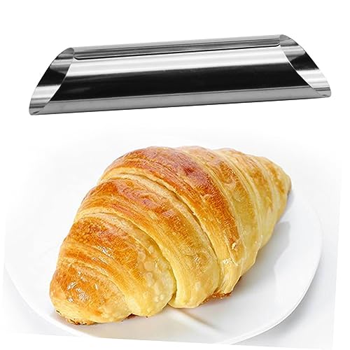 VINTORKY 4pcs Stainless Steel Cannoli Tubes Reusable Croissant Maker Molds Baking for Desserts and Savory Appetizers Non Design for Easy