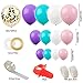 RUBFAC 138pcs Unicorn Mermaid Balloons Garland Arch Kit, Pink Purple Teal Confetti Balloons for Birthday Party Baby Shower Party Decorations