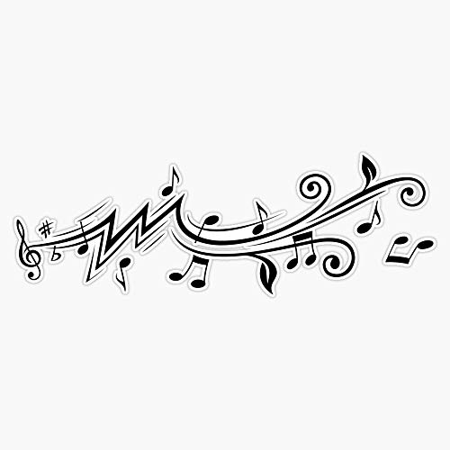 Music Design with Musical Notes Vinyl Waterproof Sticker Decal Car Laptop Wall Window Bumper Sticker 5
