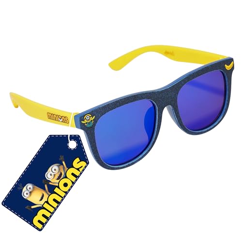ARKAID Minions Sunglasses for Kids | Denim Blue Shades for Boys or Girls | UV 400 | One Size Fits Most Kids