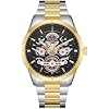 TEARTRACE Watches for Men with Stainless Steel Strap Chronograph Analog Date Mens Watches, Big Face Sport Work Waterproof Luminous Black/Gold/Silver Wrist Watch