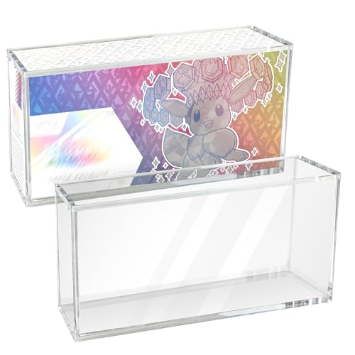 Prismatic Evolutions SPC - Vitrina acrílica compatible con Prismatic Evolutions, caja de colección Super-Premium, funda protectora acrílica transparente de 8+5 mm de grosor con tapa magnética, caja de