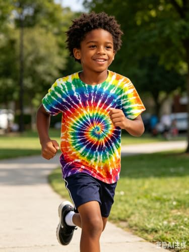 Image of Boys Tie Dye Shirt Size 4-14 Hippies Senior Rainbow Tees T Shirts for Kids | Tees T shirts for Kids