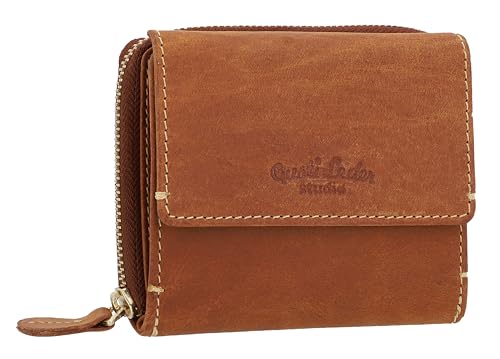 Gusti Geldbörse Leder – RFID Schutz Portemonnaie Damen und Herren, Kompakte Wallet, Kartenetui, Kartenhalter, Brieftasche, Klein Braun, Handgefertigt, Langlebig