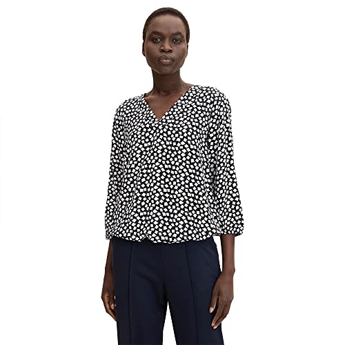 TOM TAILOR Damen Bluse mit V-Ausschnitt