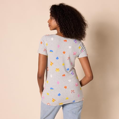 Image of Amazon Essentials Disney | Marvel | Star Wars | Princess Women's Classic-Fit Short-Sleeve V-Neck T-Shirt, Multipacks