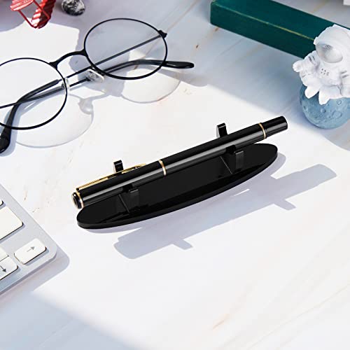 Chinco 2 Pieces Acrylic Pen Holder Display Stand, Makeup Brush Rack Organizer, Desk Pencil Wand Holder Showcase, Paintbrush Drying Rack for Home School Office (Black) - Image 5