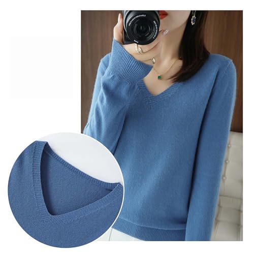 Women's Lightweight V Neck Sweater Loose Fit Long Sleeve Pullover 2026 - image 6