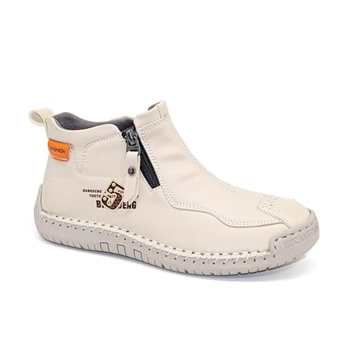 Zapatillas Deportivas Mujer Verano Botas Casuales Elegantes con de Goma Construcción Manual para Comodidad Diaria (Beige, 41)