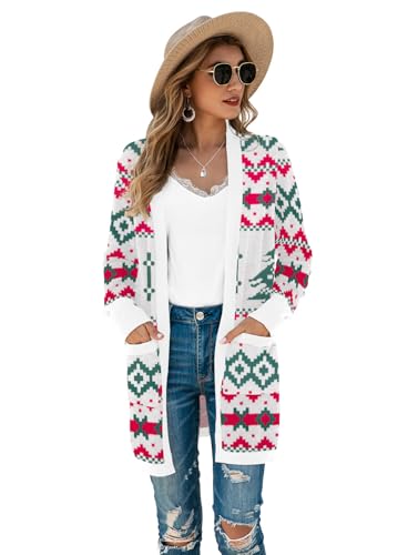 Image of TASAMO Cardigan Sweaters for Women Long Sleeve Open Front Casual Knit Fall Coat Oversized Soft Outwear with Pockets