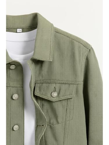 Image of GRECIILOOKS Men'S Denim Jacket | Classic Regular Fit Jeans Jacket For Men | Stylish Branded Jackets For Men - Timeless Casual Wear