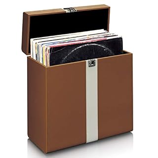 Alternative view of Lenco Classic Phono TTA-301 Mallette de rangement pour 30 disques vinyles avec poignée de transport et boucle de valise…