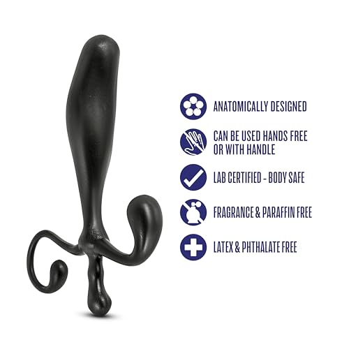 Blush-Performance-5-Prostimulator-VX1-Anal-Plug-Curved-P-Spot-Massager-Beginners-to-Advanced-Smooth-Hands-Free-Design-Butt-Plug-POM-Men-Women-Couples-Body-Safe-Bum-Adult-Sex-Toy-Black