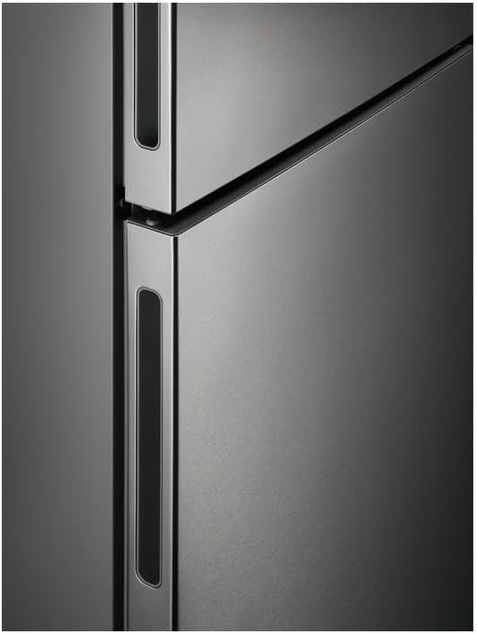 AEG RDB424E1AX Free-Standing Double Door Fridge 1434 mm/Freezer Top Capacity 205 L/Colour: Stainless Steel Silver Sides/Anti-Finger Stainless Steel Coating/Energy Class E