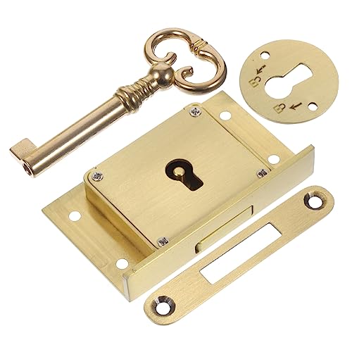 GRIRIW Serrure De Tiroir Carrée En Laiton Massif Serrure De Bureau Sécurisée à Came Clé Pour Meuble Ancien Et Tiroirs De Rangement