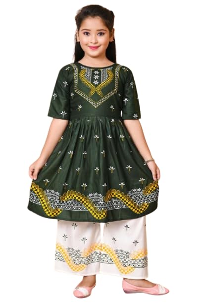 Image of Indian Western Traditional Dress for Baby Girls Kids Kurti Straiht Pant