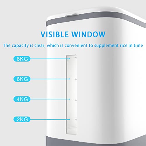 U-Miss 25 Lbs Rice Dispenser, Large Grain Container Storage With Lid Measuring Cylinder Moisture Proof Household Cereal Dispenser Bucket For Kitchen Soybean Corn #TOP2