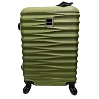 Kit Malas de Viagem 23kg, 10Kg, 8kg e Frasqueira 12 ou 14 Polegadas Bolsa de Mão c/Trava de Senha FIbra Rígida ABS Rodas 360º Removíveis (Mala 10kg | Verde)