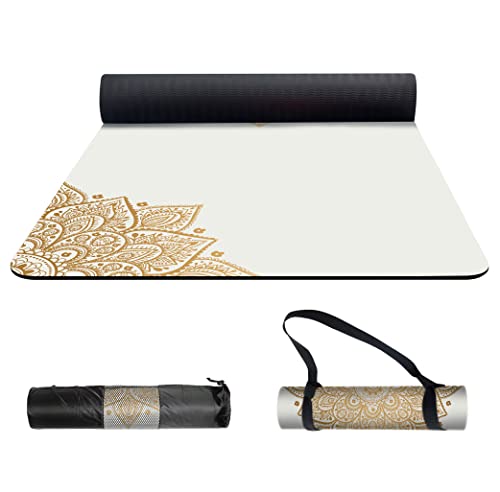 Nuveti Yoga Mat Eco Friendly Tpe Non Slip Fitness Exercise Mat With Carrying Bag,72"X24" Extra Thick 6Mm Exercise & Workout Mat For Yoga, Pilates Fitness And Floor Exercises #TOP1