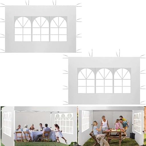 Guangyu Paneles Laterales para Carpa Cenador con Ventana, 2PACK 2 x 3M Panel Lateral Gazebo de Tela Oxford 210D, Panel Lateral de Repuesto para Cenador de Jardín Exterior | Ya disponible en tu tienda friki favorita! En mundofriki.es!